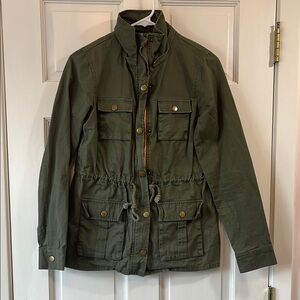 Market & Spruce Olive Green Lightweight Spring Utility Jacket - Size Small